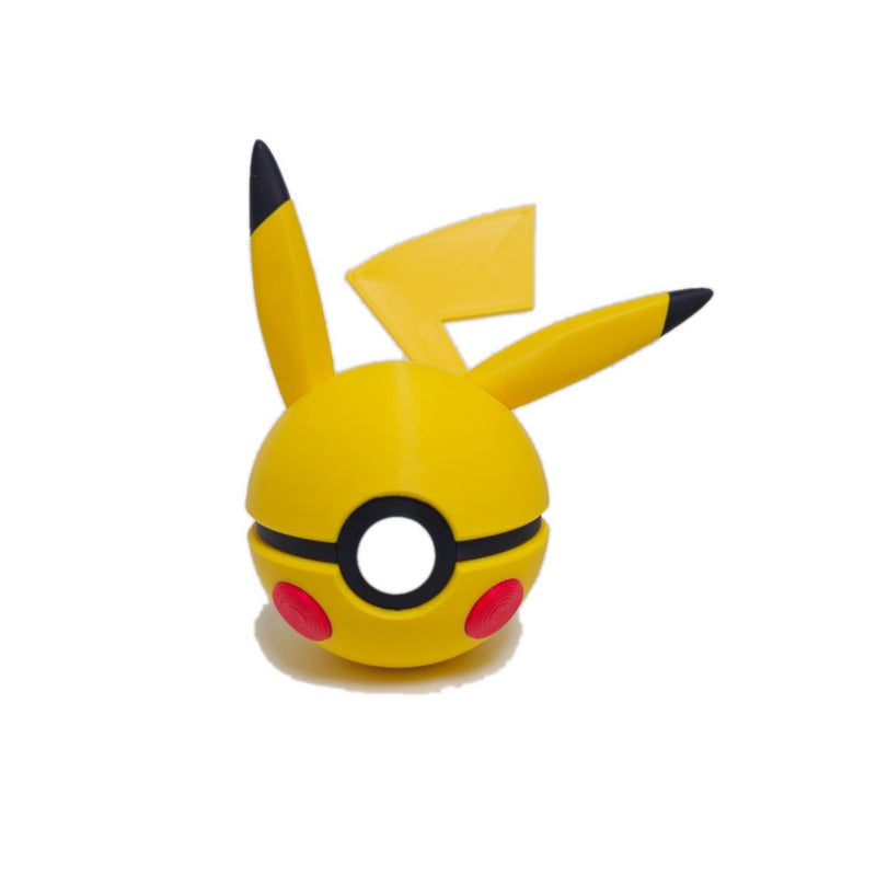 Pikachu Poke Ball on white background